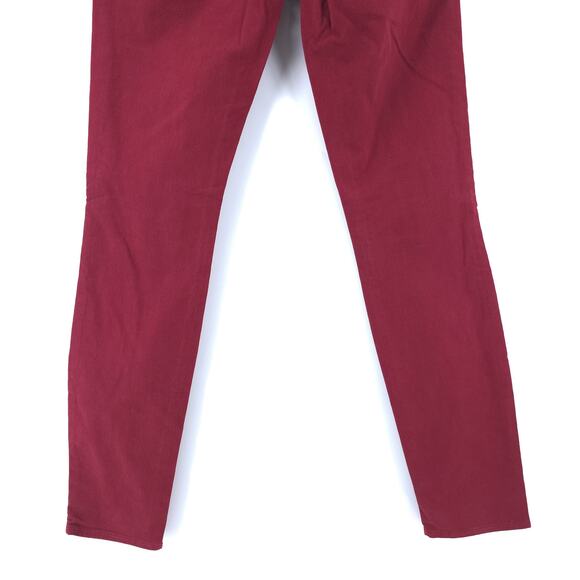 Articles of Society Size 24 Mya Scarlet Bright Maroon Denim Stretchy Skinny Jean - Picture 11 of 11
